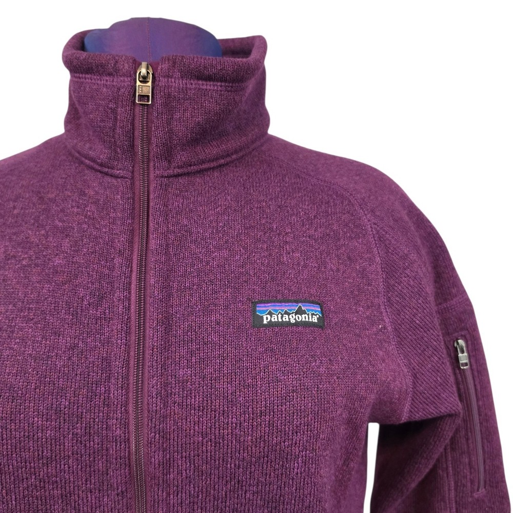 Patagonia Better Sweater Full Zip Jacket Purple Heather Knit Womens Medium - Picture 2 of 7